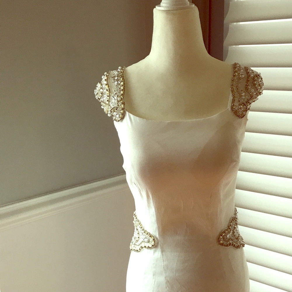 White cocktail dress
